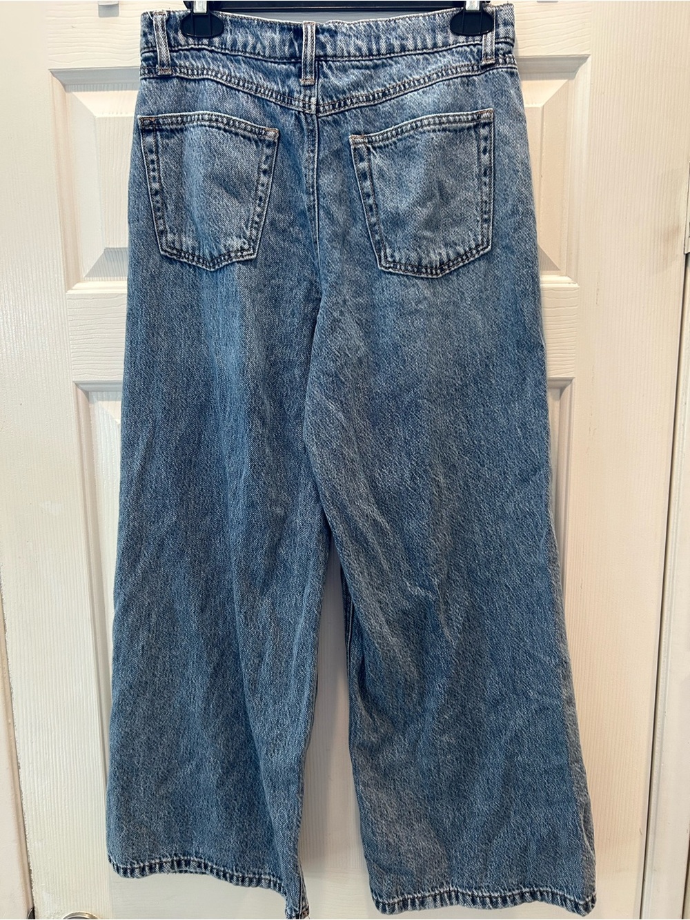 Sincerely Jules Wide Leg Jeans Size 27 Light Wash 100% Cotton High Rise - Picture 4 of 9